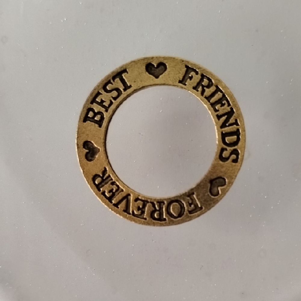 Heart Engraved Friendship Ring Pendant